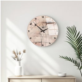 Wallity Huhu343 Reloj de Pared Decorativo de Cristal 40 x 40 cm